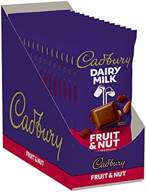 CADBURY DAIRY MILK Fruit & Nut Milk Chocolate Candy Bars, 3.5 oz (14 Count)