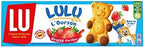 Lu Cookies | Bear Cakes Cookies Strawberry Filling 5 Bags | Lu Biscuits | Belgian Cookies | 5,2 Ounce Total