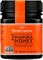Wedderspoon Raw Monofloral Manuka Honey KFactor 16, Kosher, Halal, Non-GMO, 8.8 Ounce (Pack of 6)
