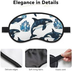Killer Whale ﻿Blackout Sleep Mask Soft Breathable Eye Cover for Meditation Travel