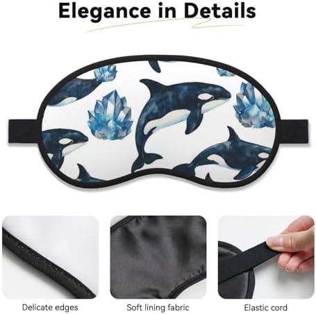 Killer Whale ﻿Blackout Sleep Mask Soft Breathable Eye Cover for Meditation Travel