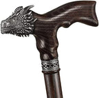 Asterom Handmade Wooden Walking Cane for Men and Women - Dragon - Fashionable Walking Stick Unique Wood Cane