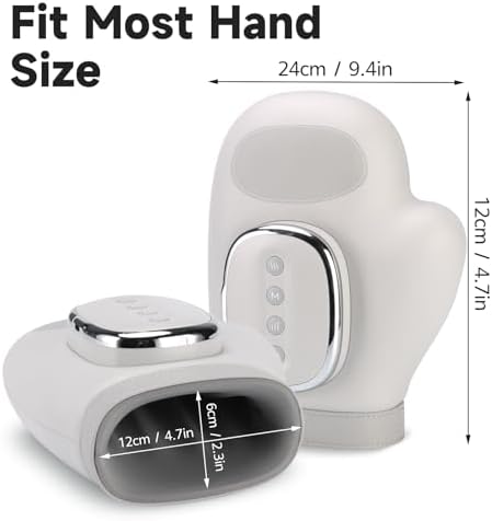 Hand Massager with Heat and Compression, 3 in 1 Hand Massager with 3 Massage 5 Compression Models Therapy Glove, Updated Finger Massager Gift for Women Men