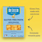 De Cecco Mezzi Rigatoni Gluten Free, 12 Ounces (Pack of 6)