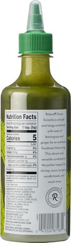 Roland Foods Green Sriracha Chili Sauce 17 Oz Bottle, Pack of 1