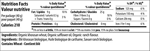 Wheat Crunch 40g - Pkg of 18 Variety Pack (Organic, Vegan, Nut Free, Snack)