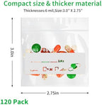 Urekt Pill Pouch Bags for Travel (120 Pack), 6 Mil BPA Free Reusable Pill Bags 3 x 2.75 inch for Medicine with Write on Label Clear Ziplock Seal Waterproof AM PM Pill Baggies for Medicine Organizer