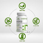 Ultra Strength HMB Supplements 3,000mg Per Serving, 240 Capsules | Third Party Tested | Supports Muscle Growth, Retention & Lean Muscle Mass | Fast Workout Recovery
