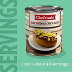 Chef-mate Basic Cheddar Cheese Sauce, Canned Food for Mac and Cheese, 6 lb 10 oz (#10 Can Bulk)