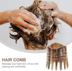 Natural Horn Comb Scalp Portable Massage Hair Smoothing Comb GuaSha Tool for Girls Ladies Men