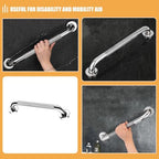 Stainless Steel Bathroom Grab Bar Non-Slip Shower Handrail 30cm Knurled Safety Rail for Elderly Toilet and Bathtub Support