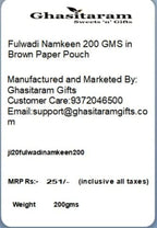 Jaiccha Ghasitaram Bhaidooj Gifts - Fulwadi Namkeen 200 GMS in Brown Paper Pouch