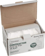 Frost King CB3250 Boxed Heavy Duty Contractor Clean-Up Bags, 32 inch x 50 inch x 3 Mil., 20 Bags, Clear