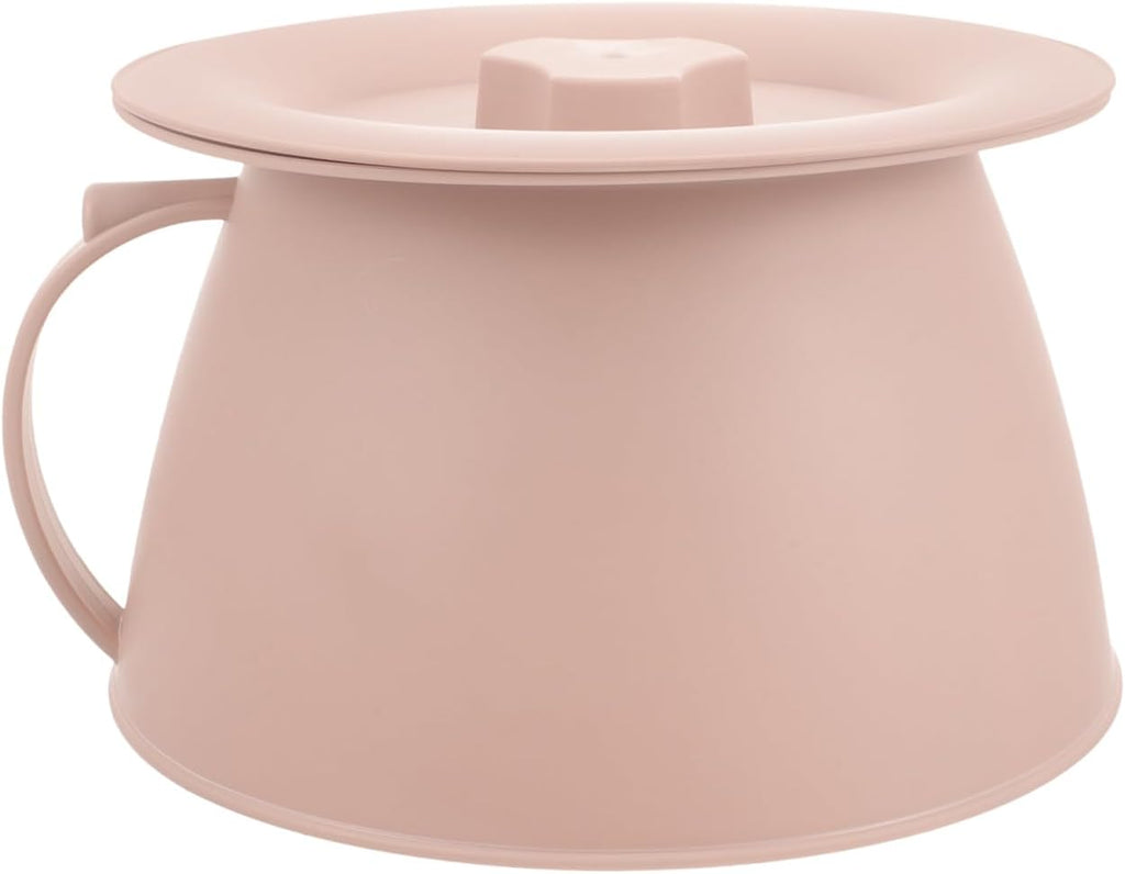 Cabilock Portable Chamber Pot with Lid Thickened Plastic Spittoon Urine Bucket Bedpan 8.66 Inch Lightweight Compact Bathroom Aid for Elderly Men Women and Kids