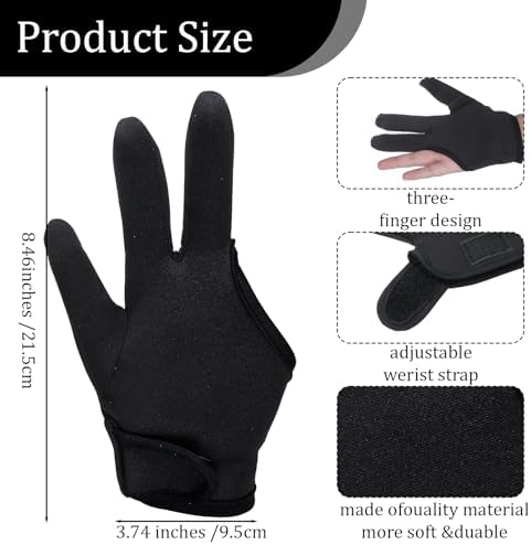 InnoHHustle 2 PCS Heat Resistant Gloves for Hair Styling, 3 Finger Professional Curling Iron Barber Glove Reusable Straightener Hair Dye Heat Protector Gloves for Curling Wand Flat Iron