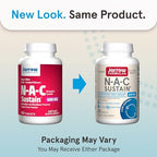 Jarrow Formulas N-A-C Sustain 600 mg, Dietary Supplement, NAC 600 mg, an Antioxidant Amino Acid Support for Liver Health, 60 Tablets, 60 Day Supply
