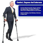 Ergobaum 7G Forearm Crutches for Adults (1 Pair-2 Units) — Ergonomic, Foldable with Shock Absorption, LED Light & Knee Rest | Adjustable 5'–6'6", Supports 360 lbs | Medical Aluminum (Blue)
