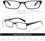 DOOViC Blue Light Blocking Reading Glasses 4 Pack Stylish Classic Style Quality Computer Readers for Men Women 2.25