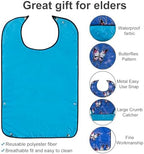 VOPHIA Adult Bibs for Women Washable Bib Reusable Waterproof Clothing Protector with Optional Crumb Catcher