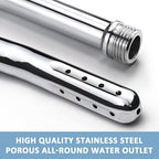 Metal Shower Cleaner Enema Douche System, Handheld Water Shower Nozzle Anal Rinse Vaginal Cleaning Kit Cleaner Attachment for Men Women, Silver