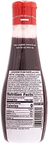 Japanese Umeboshi Plum Paste with Shiso (8.8 oz/250g) - Pickled Plum, Gluten Free, Vegan, Plum Sauce Asian, Japanese Food, Onigiri, Sushi, Yakitori, Sashimi, Umeboshi Paste - Kinjirushi Wasabi