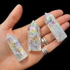 Angel Aura Fire & Ice Quartz Polished Point