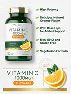 Carlyle Vitamin C Chewables | 1000mg | 180 Tablets | Vegetarian, Non-GMO, Gluten Free Supplement