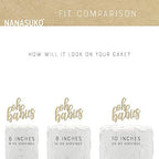Baby Shower Cake Topper - Double Sided Gold Glitter - Premium Quality Made in USA (oh babies)