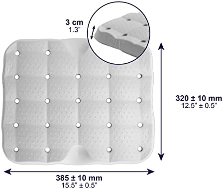KMINA Shower Seat Cushion, Lightweight Waterproof Foam and Slip-Resistant, Kneeling Pads for Gardening, Patented, Made in Europe