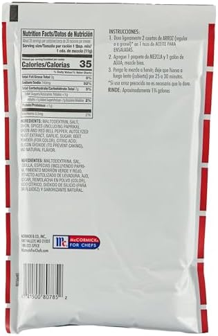 Lawry's Mexican Rice Seasoning Mix, 11 oz (Pack of 6) - Six 11 Ounce Bags of Rice Seasoning Mix for a Subtle Spicy Flavor, Perfect for Seasoning Rice, Meat, Vegetables and Mexican Dishes