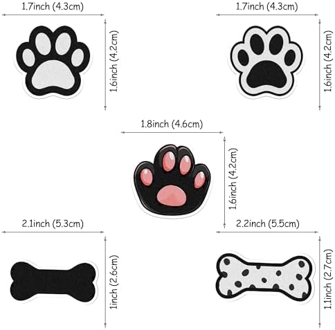 50 PCS Edible Puppy Paw Cupcake Toppers Wafer Paper Bone Dog Paw Print Cupcake Picks Edible Puppy Paws Birthday Decorations for Dogs Theme Birthday Anniversary Party Decorations Supplies