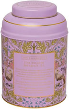 New English Teas Song Thrush & Berries Tea Caddy in Pink with 240 English Breakfast Teabags