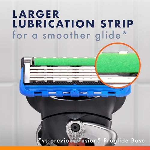 Gillette Fusion5 ProGlide Razor Refills for Men, 5 Razor Cartridges for FlexBall Razor Handle, 5-Blade Razor Blades, Precision Trimmer for Men