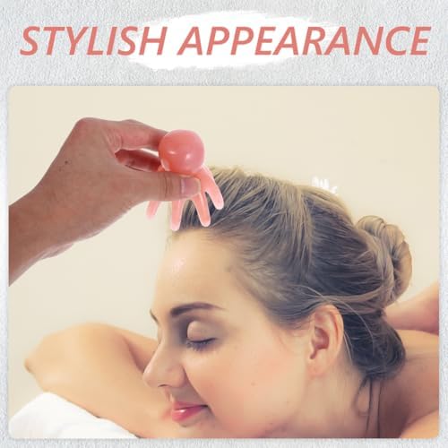 Octopus Scalp Massager Comb Multi-Functional Point Massage Tool for Relaxation Stress Relief Scalp Care Portable Deep Tissue Hair Growth Massager in Stylish Pink