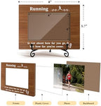 Running Race Picture Frame, Marathon Half Marathon Runners Gifts for Men, Cross Country Running Gift for Men Runner Male Table Decor Running Photo Frame 4x6 Photo /26
