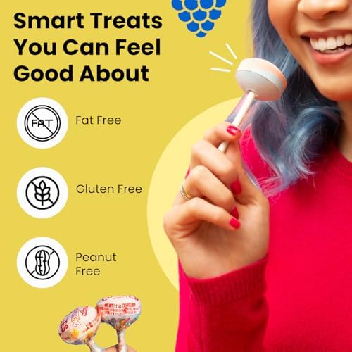 Smarties Double Lollies Mega - Gluten Free, Peanut Free, Fat Free Assorted Fruity Flavors Lollipops - Perfect for Birthdays, Parties - Made by US Candy Company Since 1949-24 Count Box (Pack of 1)