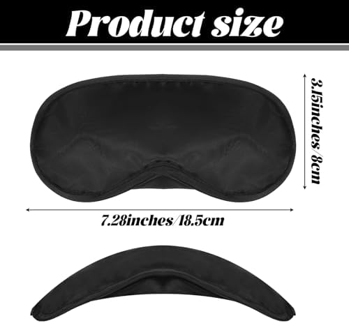Eye Mask Sleep Masks Bulk Blindfolds for Team Building 10 Pcs Blindfold Sleep Eye Masks for Party Games Black Blindfold Eyes Covers with Nose Pad and Elastic Strap Sleeping Mask Kids Men Women (Black)