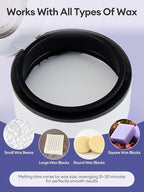 Mini Wax Warmer for Hair Removal – Portable Wax Pot for Small Areas: Face, Nose, Eyebrow, Lip, Underarm,Compact Travel Kit for Men and Women