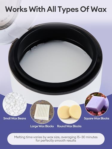 Mini Wax Warmer for Hair Removal – Portable Wax Pot for Small Areas: Face, Nose, Eyebrow, Lip, Underarm,Compact Travel Kit for Men and Women