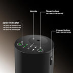 Waterless Essential Oil Diffuser, 7 Colors LED Light, Battery Powered Mini Scent Air Machine, Aromatherapy Mist Diffuser for Home Room Car Office，Black Aluminum Alloy (Black)