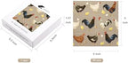 WRAPAHOLIC 50Pcs Roosters Hens Cocktail Chicken Napkins - 3-Ply Farm Paper Napkins for Chicken Birthday Party, Farm Party and Farmhouse Supplies - 5 x 5 In