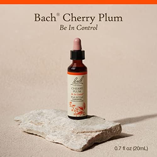 Bach Original Flower Remedies, Cherry Plum - Be in Control - Natural Homeopathic Flower Essence for Emotional Balance - Vegan, Gluten Free, Sugar Free - 20mL Dropper