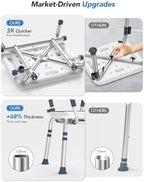 Adjustable Shower Chair for Seniors with Arms and Back, Height Adjustable Bath Seat for Elderly and Disabled, Non-Slip Shower Seat for Inside Shower, HSA/FSA Eligible Bath Chair for Bathtub