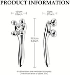 Skin Care Face Body Massager Firming Tools for Body Relaxation Massage, Kneading, Body Slimming and V-Shaped Face Lift 3D Metal Facial Roller Massager