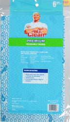 Mr. Clean 243028 Premium Reusable Wipes, 6 Count