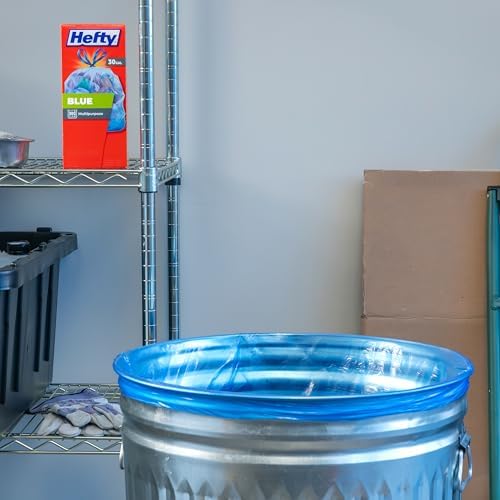 Hefty Blue Trash Bags, Blue, 30 Gallon, 36 Count
