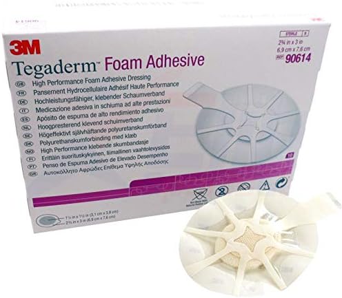 3M Tegaderm Foam Adhesive Dressing - 2-1/2" x 3" Oval Pad - - Box of 10