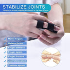 Sopito Finger Splint, 2pcs Finger Brace Support Stabilizer for Index, Middle, Ring Fingers Straightening Arthritis Knuckle Immobilization