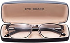EYEGUARD Readers Metal Deluxe Rectangular Reading Glasses for Men 1.50