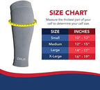 Dr. Arthritis Calf Compression Sleeves for Men and Women, Doctor Developed Calf Wrap & Leg Support, Medical, Varicose Veins & More (X Large, Grey, 1 Pair)